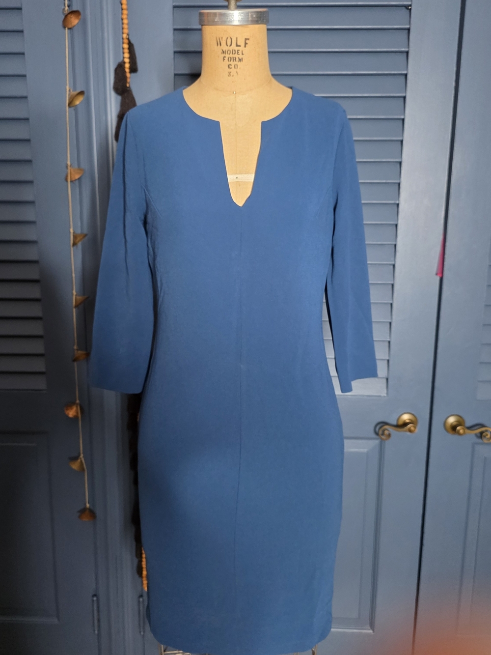 Diane von Furstenberg DVF Blue Sequin Cocktail Dress - Size 4